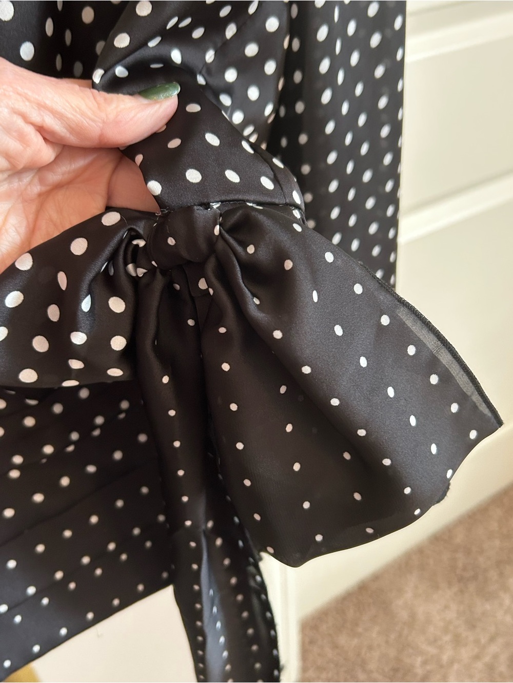 White House Black Market Polka Dot Blouse - Picture 4 of 6